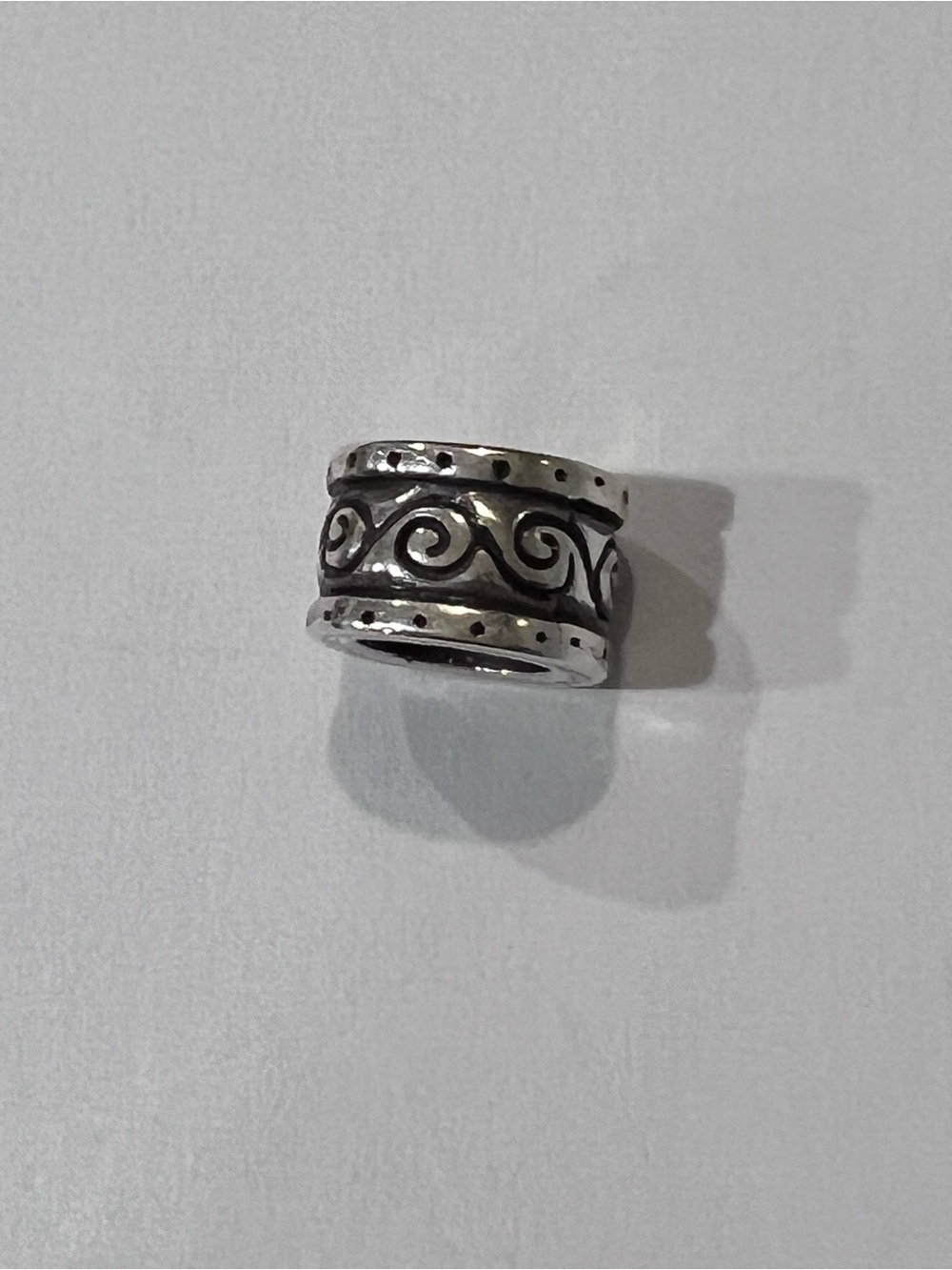 Brighton Silver-Tone Swirl Accent Charm Spacer Bead